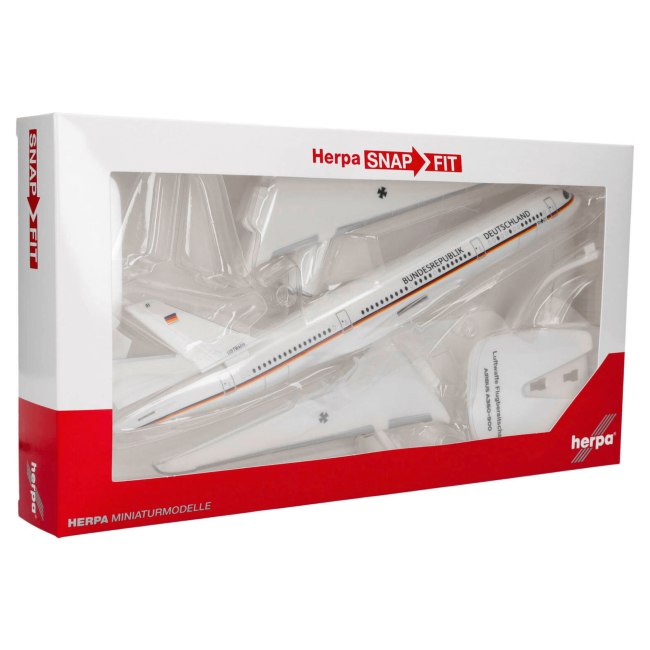 Herpa Snap-Fit Flugzeugmodell Luftwaffe Flugbereitschaft Airbus A350-900 (1:200)